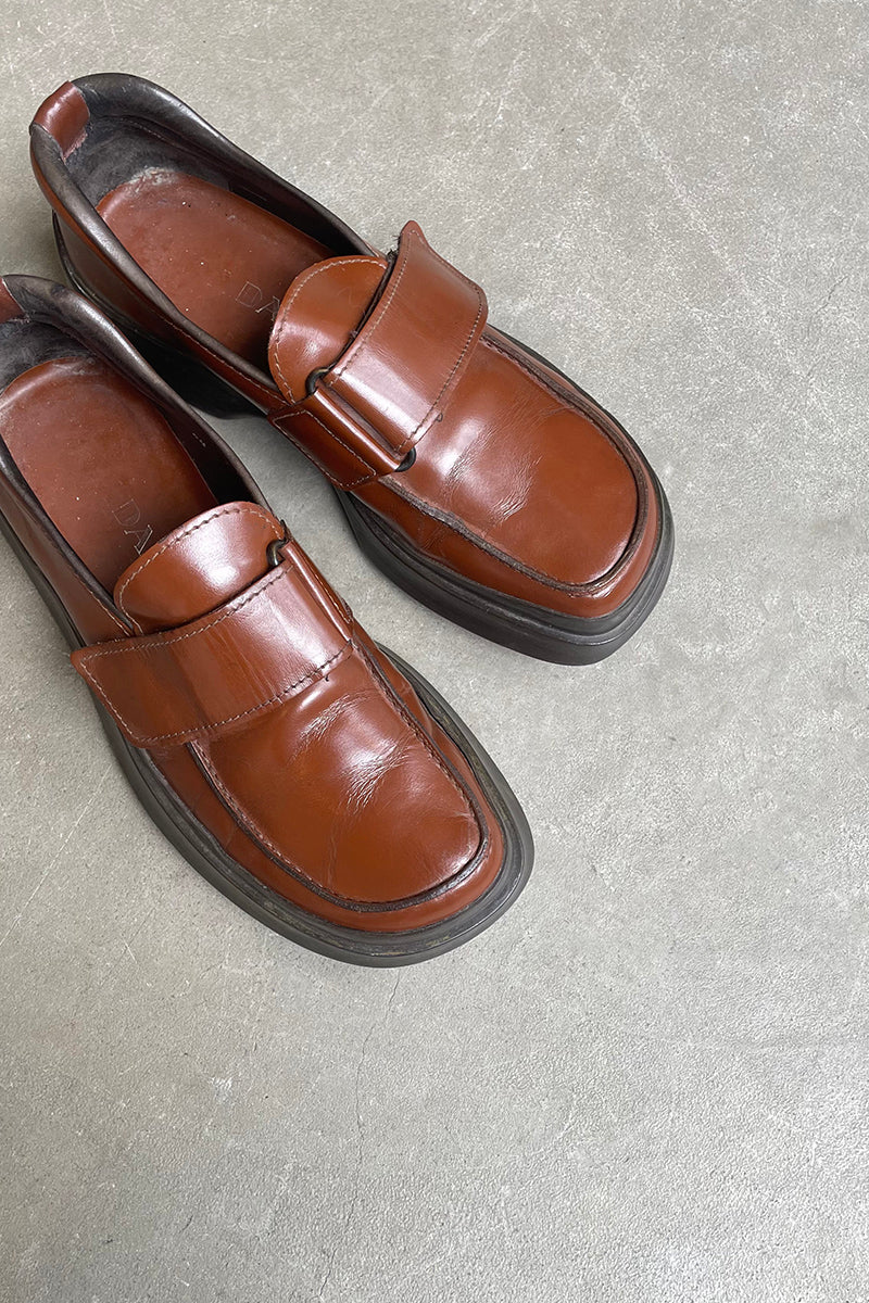 MADE IN ITALY 98SS LEATHER SNEAKERS / BROWN [SIZE: US6.5 (24.5cm equivalent) USED]