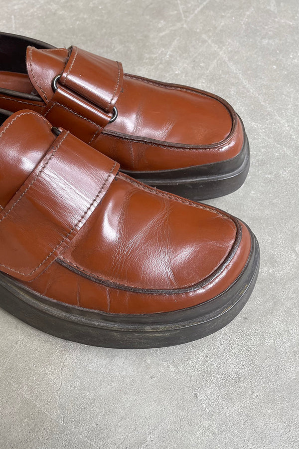 MADE IN ITALY 98SS LEATHER SNEAKERS / BROWN [SIZE: US6.5 (24.5cm equivalent) USED]
