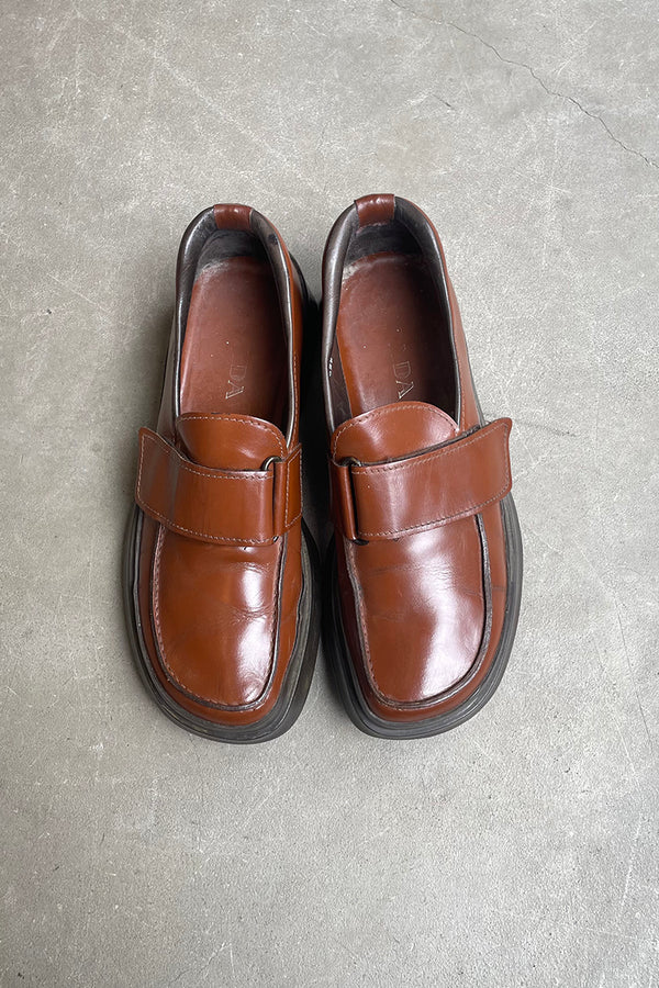 MADE IN ITALY 98SS LEATHER SNEAKERS / BROWN [SIZE: US6.5 (24.5cm equivalent) USED]