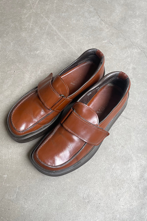 MADE IN ITALY 98SS LEATHER SNEAKERS / BROWN [SIZE: US6.5 (24.5cm equivalent) USED]