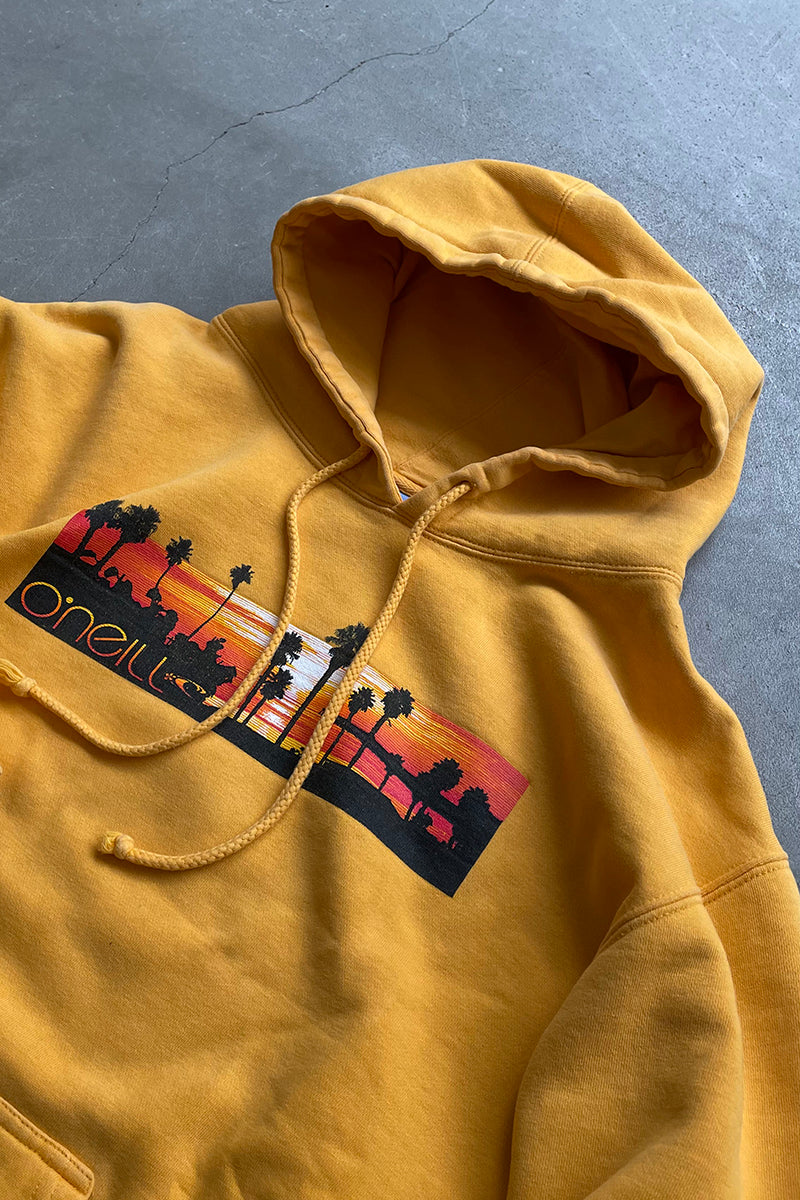 MADE IN RUSSIA Y2K EARLY 00'S SWEAT HOODIE / YELLOW [SIZE: L USED]