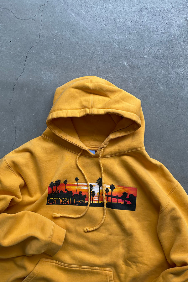 MADE IN RUSSIA Y2K EARLY 00'S SWEAT HOODIE / YELLOW [SIZE: L USED]