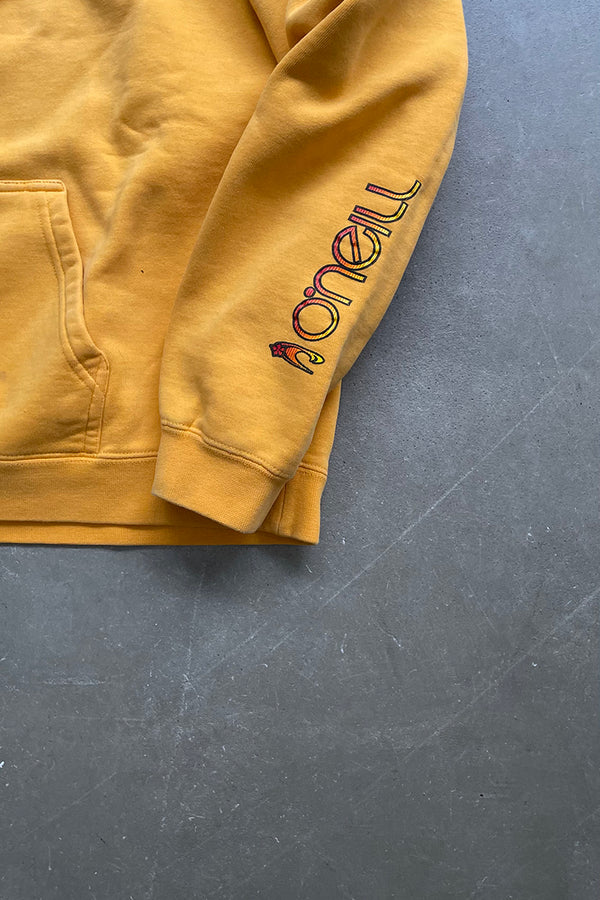 MADE IN RUSSIA Y2K EARLY 00'S SWEAT HOODIE / YELLOW [SIZE: L USED]