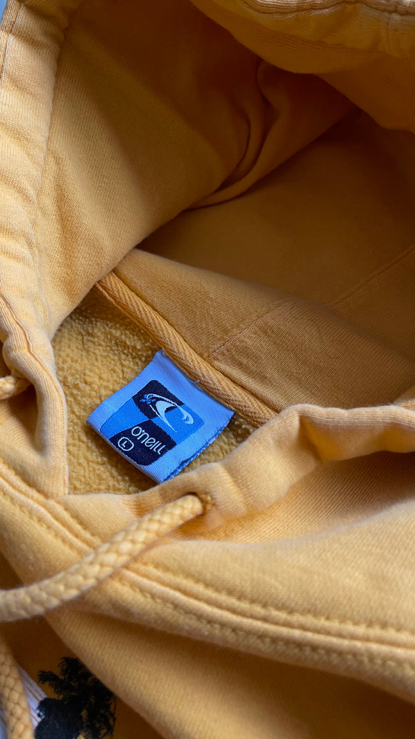MADE IN RUSSIA Y2K EARLY 00'S SWEAT HOODIE / YELLOW [SIZE: L USED]