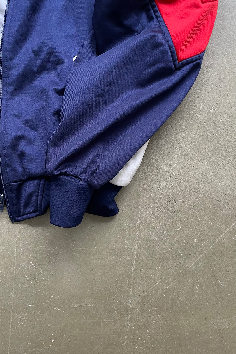 90'S ZIP UP TRACK JACKET / WHITE [SIZE: M USED]
