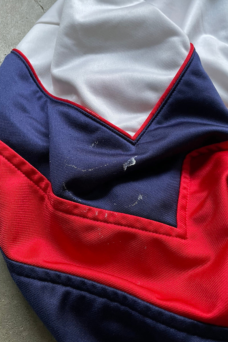 90'S ZIP UP TRACK JACKET / WHITE [SIZE: M USED]