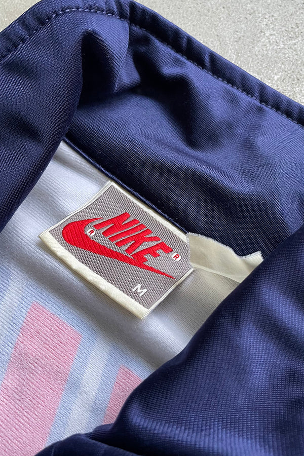 90'S ZIP UP TRACK JACKET / WHITE [SIZE: M USED]