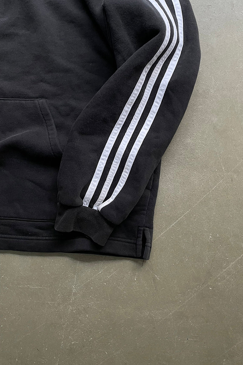 90'S HALF-ZIP SWEAT HOODIE / BLACK [SIZE: XL USED]