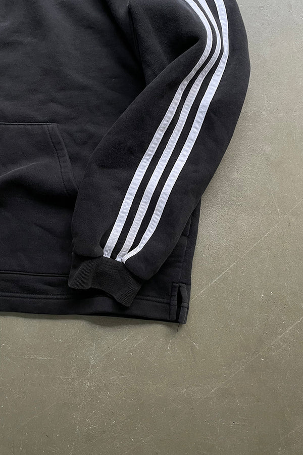 90'S HALF-ZIP SWEAT HOODIE / BLACK [SIZE: XL USED]