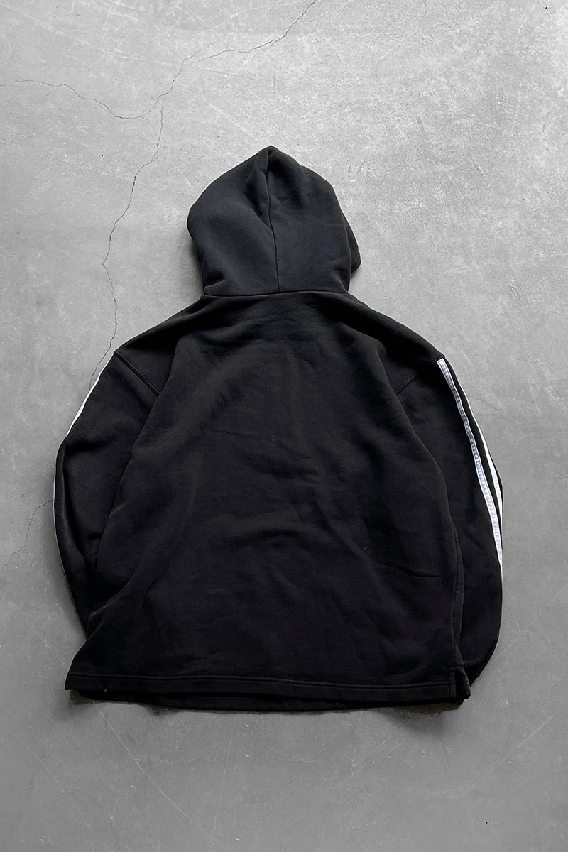 90'S HALF-ZIP SWEAT HOODIE / BLACK [SIZE: XL USED]