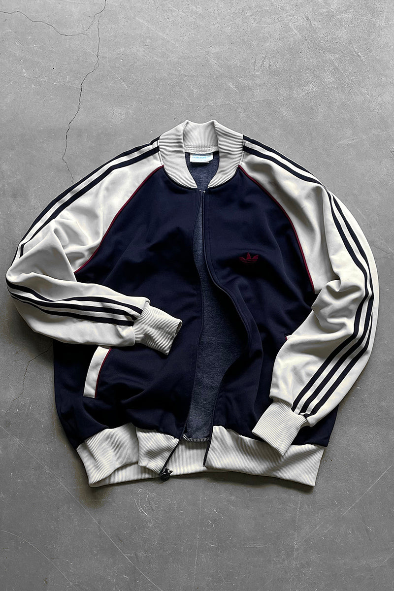 70'S ZIP UP TRACK JACKET / NAVY [SIZE: L USED]