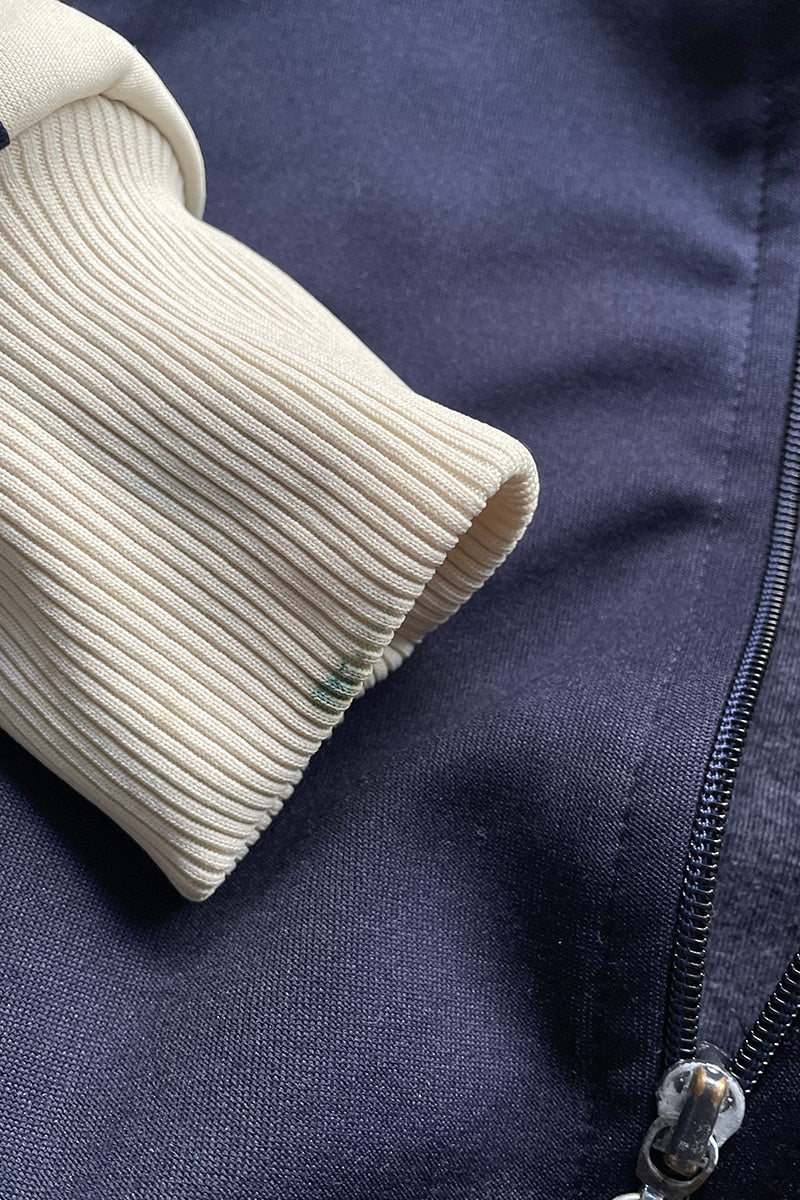 70'S ZIP UP TRACK JACKET / NAVY [SIZE: L USED]