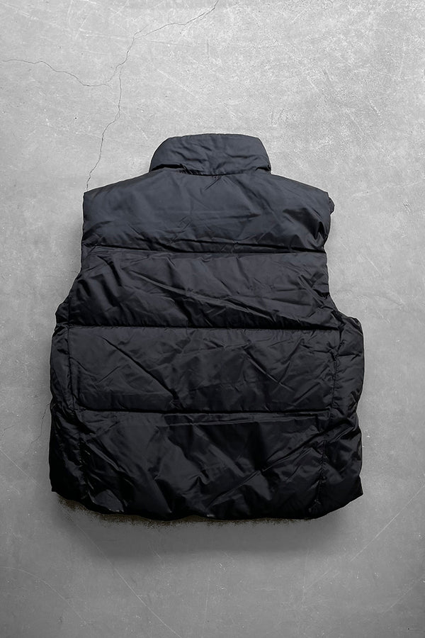 Y2K EARLY 00'S RIPSTOP NYLON DOWN VEST / BLACK [SIZE: S USED]
