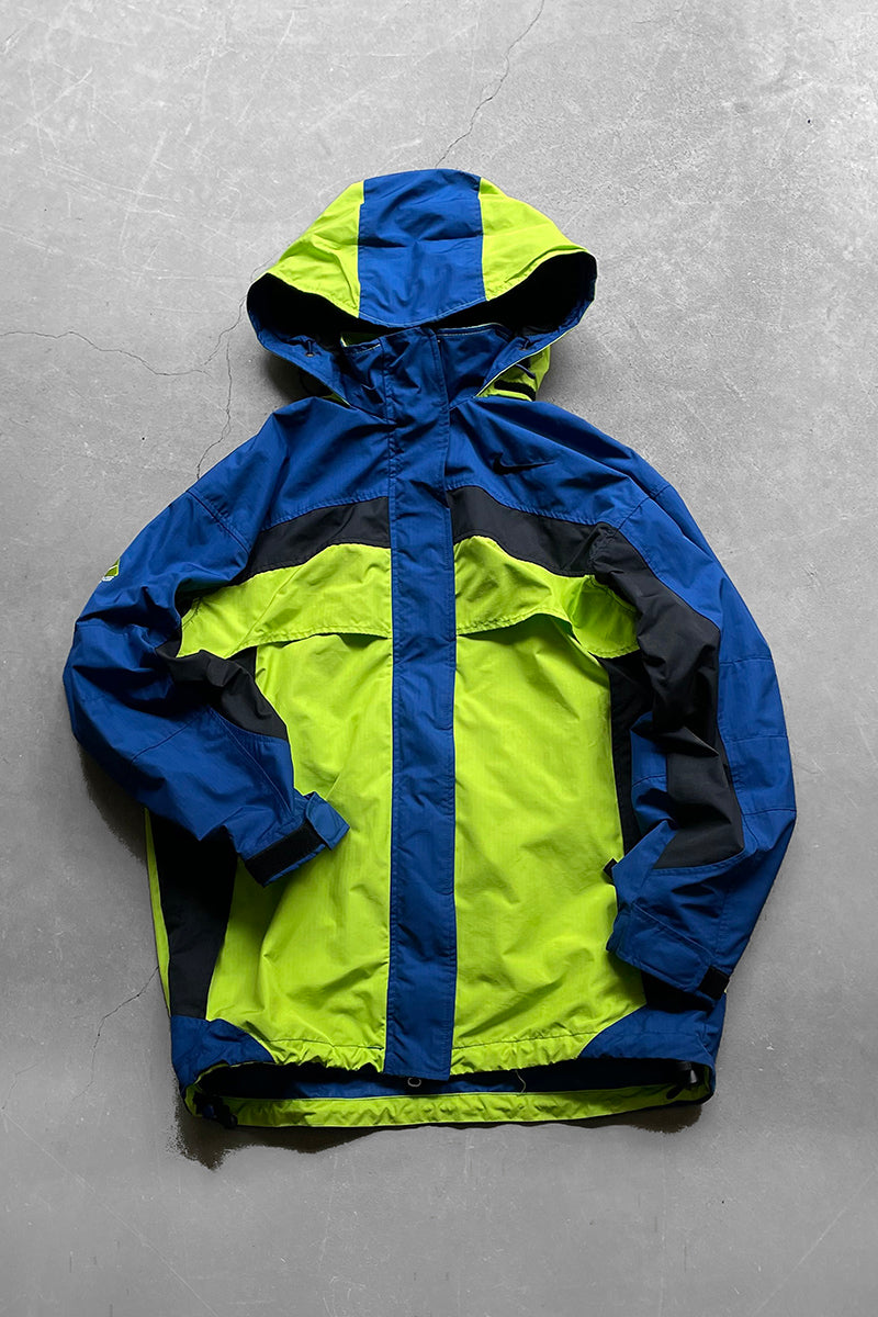 Y2K EARLY 00'S RIP STOP PACKABLE NYLON JACKET / GREEN [SIZE: M USED]