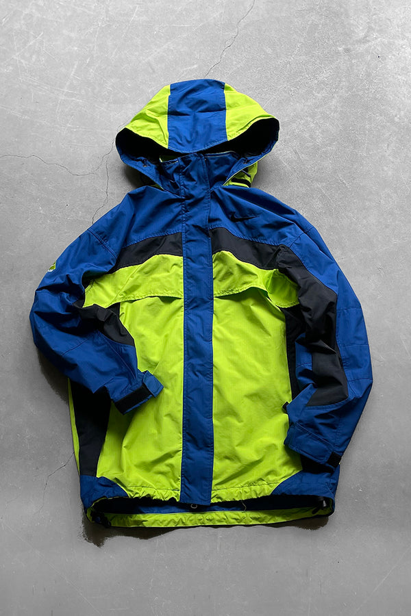 Y2K EARLY 00'S RIP STOP PACKABLE NYLON JACKET / GREEN [SIZE: M USED]
