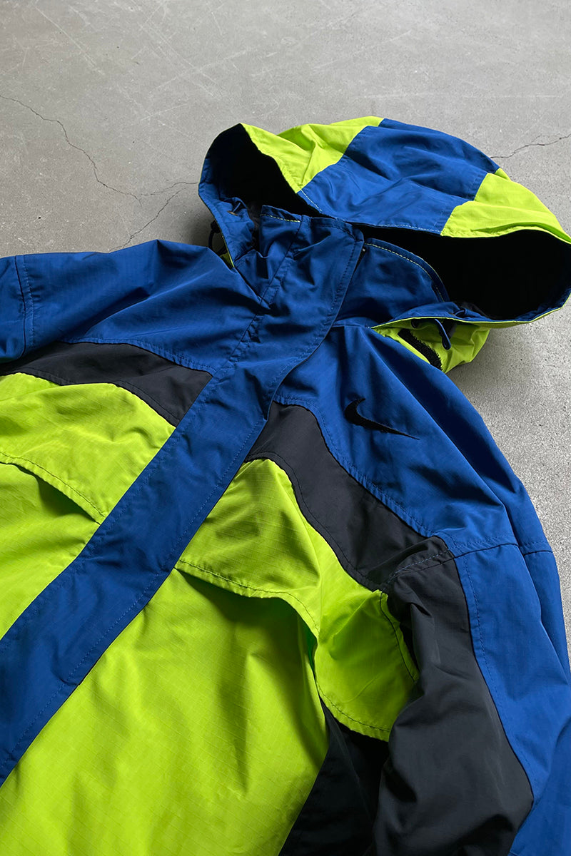 Y2K EARLY 00'S RIP STOP PACKABLE NYLON JACKET / GREEN [SIZE: M USED]