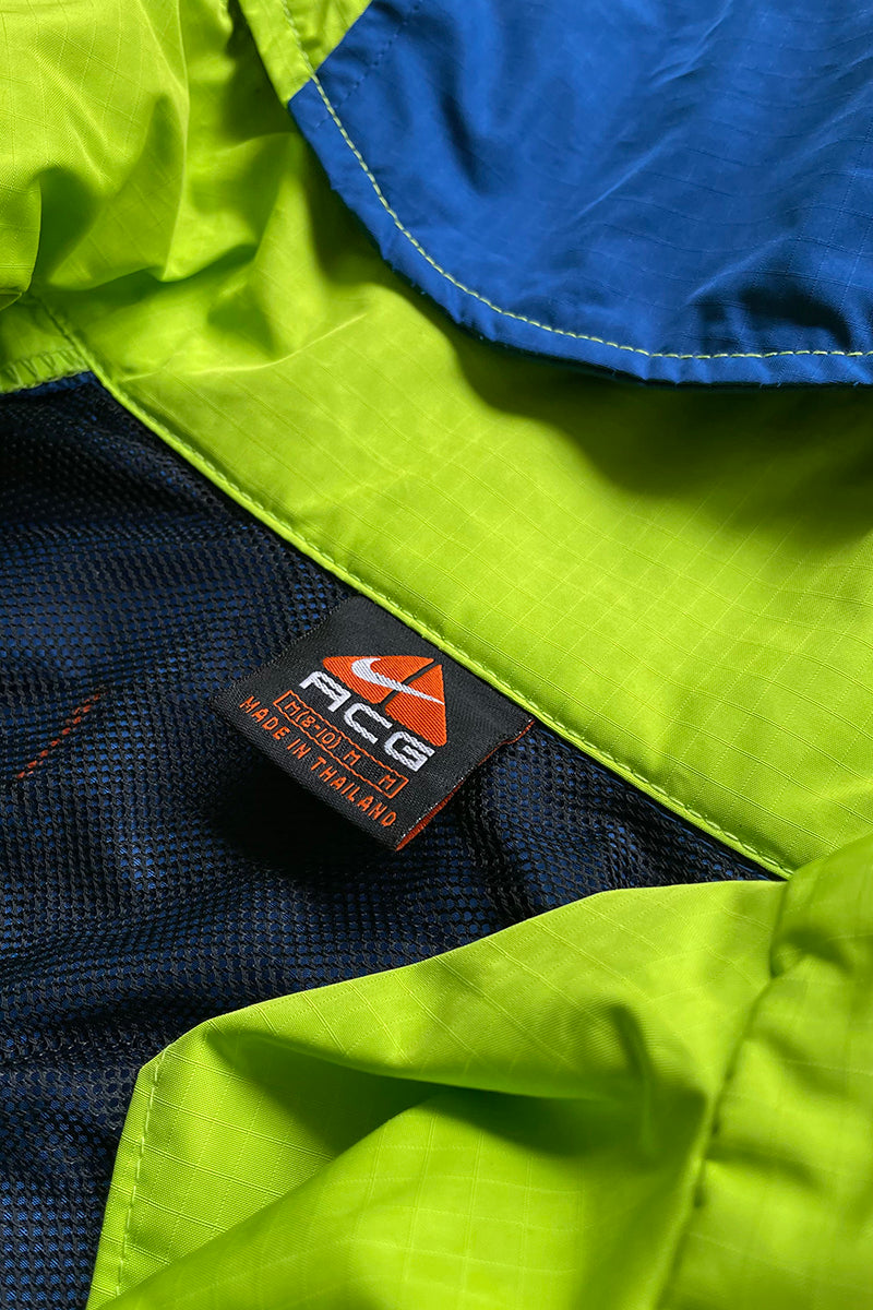 Y2K EARLY 00'S RIP STOP PACKABLE NYLON JACKET / GREEN [SIZE: M USED]