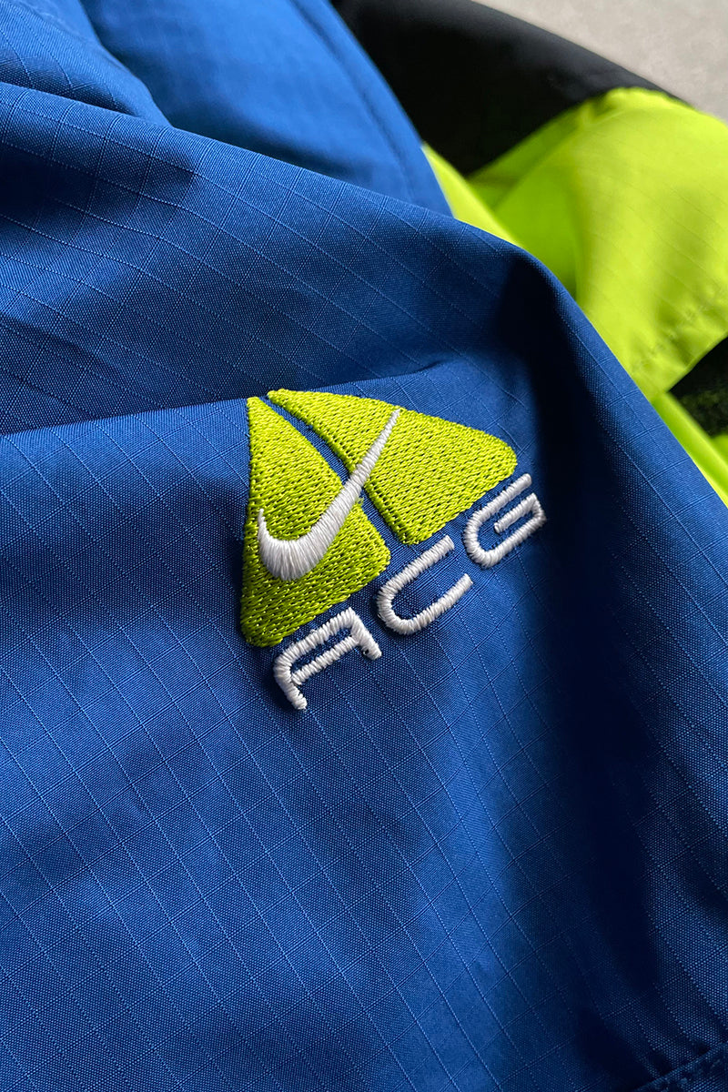 Y2K EARLY 00'S RIP STOP PACKABLE NYLON JACKET / GREEN [SIZE: M USED]