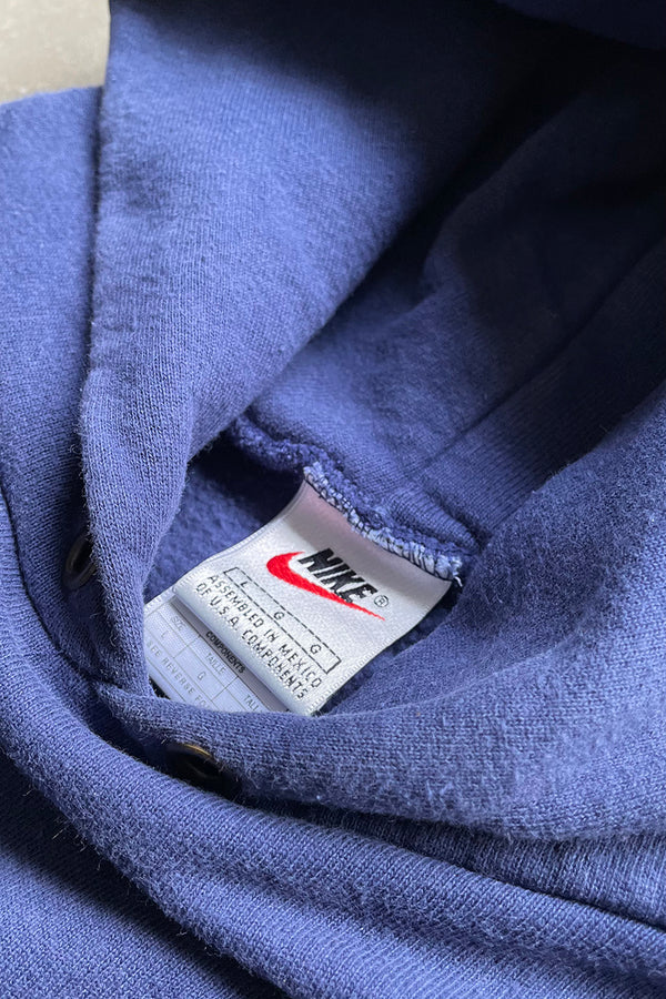 MADE IN MEXICO 90s ONE POINT LOGO SWEAT HOODIE / NAVY [SIZE: L USED]