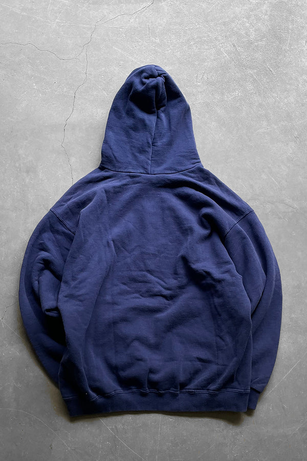 MADE IN MEXICO 90s ONE POINT LOGO SWEAT HOODIE / NAVY [SIZE: L USED]