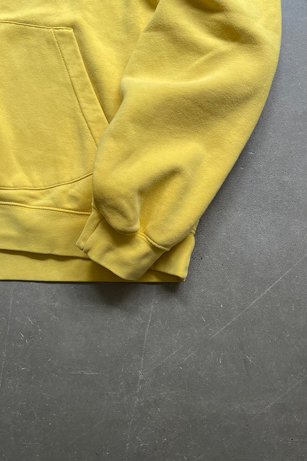 MADE IN TURKEY Y2K EARLY 00'S LOGO SWEAT HOODIE / YELLOW [SIZE: XL USED]