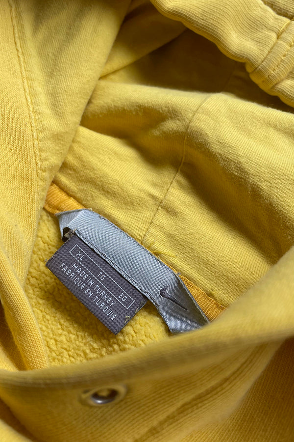 MADE IN TURKEY Y2K EARLY 00'S LOGO SWEAT HOODIE / YELLOW [SIZE: XL USED]