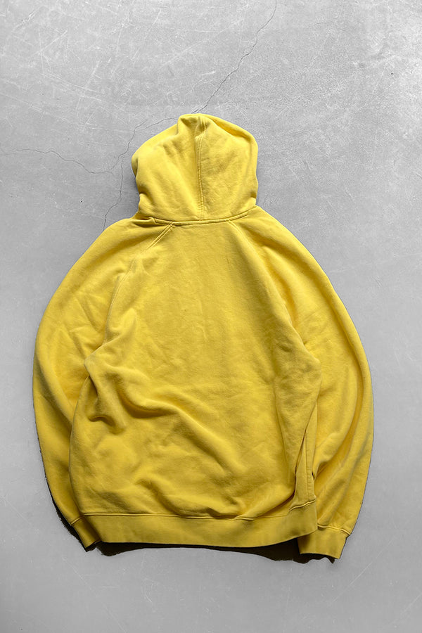 MADE IN TURKEY Y2K EARLY 00'S LOGO SWEAT HOODIE / YELLOW [SIZE: XL USED]