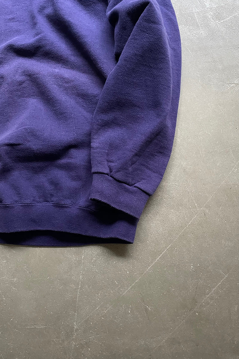 MADE IN USA 90'S SWOOSH LOGO SWEATSHIRT / PURPLE [SIZE: L USED]