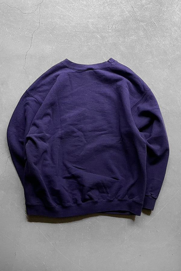 MADE IN USA 90'S SWOOSH LOGO SWEATSHIRT / PURPLE [SIZE: L USED]