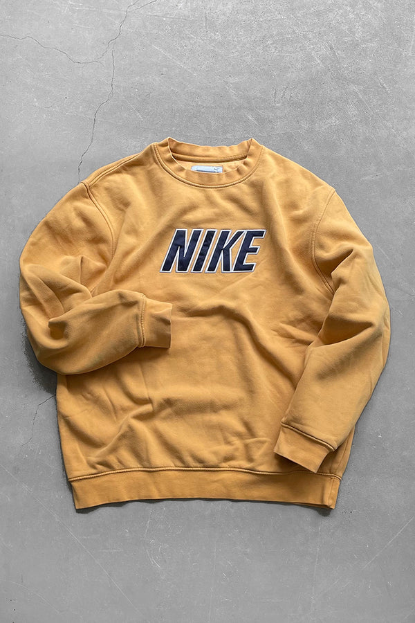 Y2K EARLY 00'S LOGO SWEATSHIRT / YELLOW [SIZE: M USED]