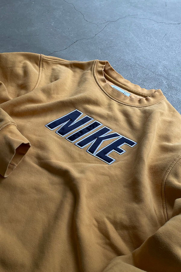 Y2K EARLY 00'S LOGO SWEATSHIRT / YELLOW [SIZE: M USED]