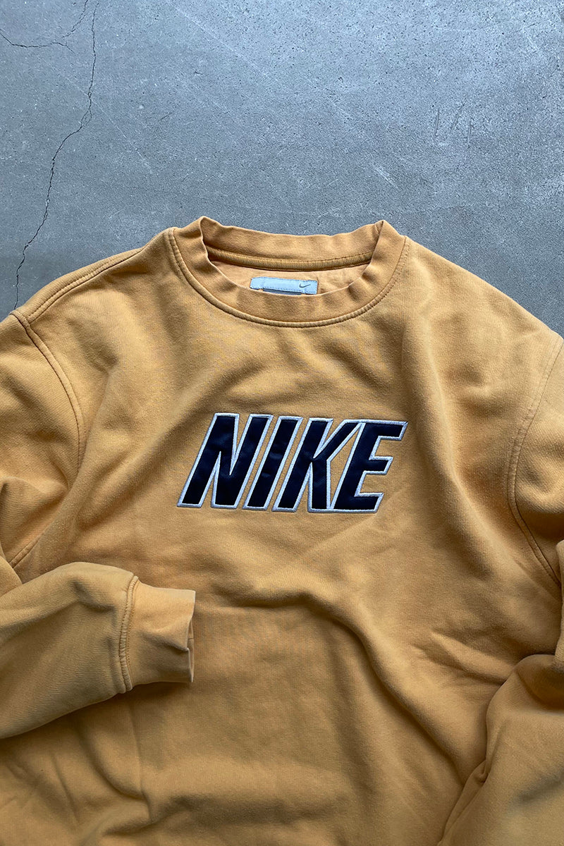 Y2K EARLY 00'S LOGO SWEATSHIRT / YELLOW [SIZE: M USED]
