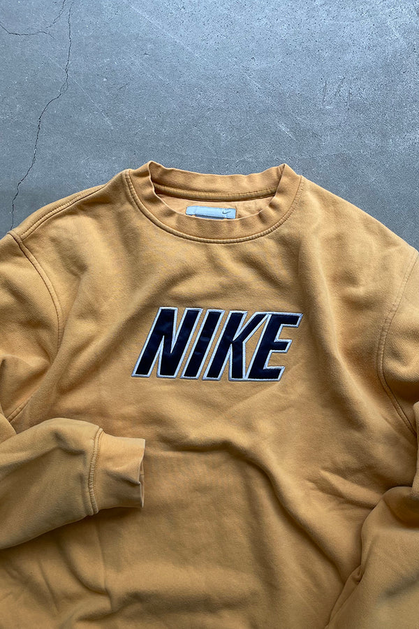 Y2K EARLY 00'S LOGO SWEATSHIRT / YELLOW [SIZE: M USED]