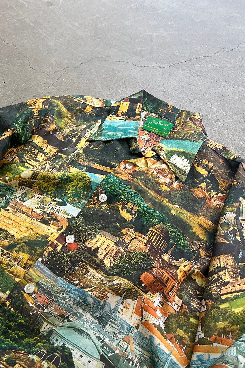 70'S L/S POLYESTER DESIGN SHIRT / MULTI [SIZE: M USED]