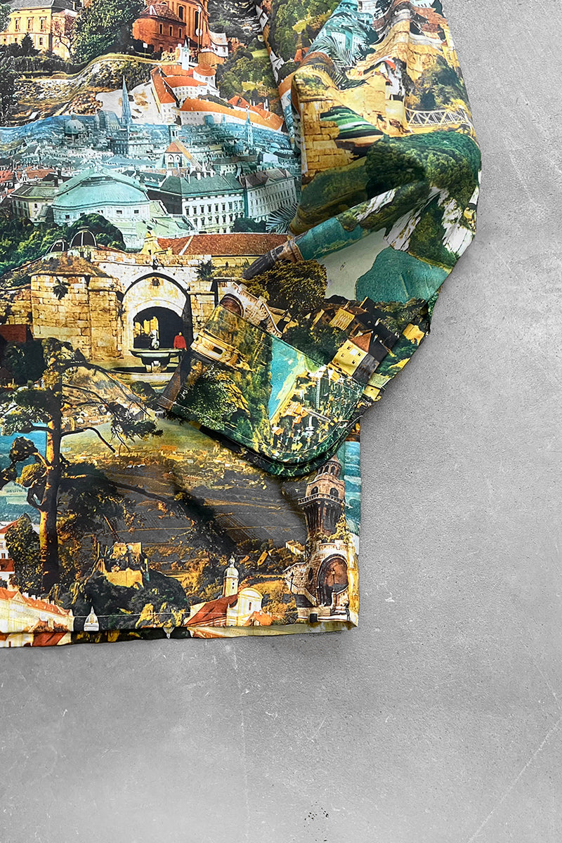 70'S L/S POLYESTER DESIGN SHIRT / MULTI [SIZE: M USED]