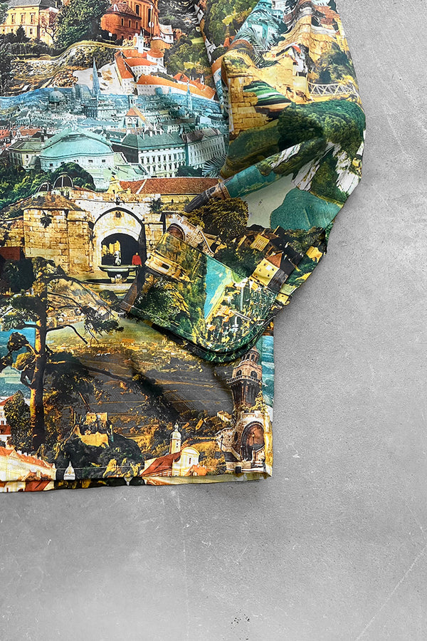 70'S L/S POLYESTER DESIGN SHIRT / MULTI [SIZE: M USED]