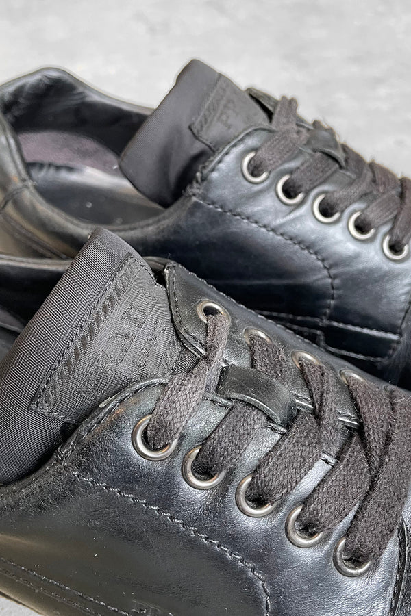 LEATHER SNEAKERS / BLACK [SIZE: US8.5(26.5cm相当) USED]