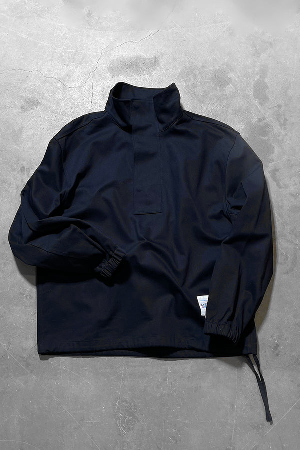 COTTON ANORAK JACKET WITH ACTIVE WEAR LABEL / NAVY [SIZE: S NOS/DEADSTOCK]