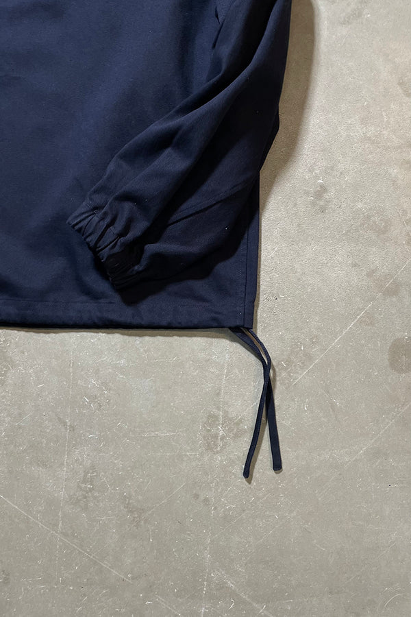 COTTON ANORAK JACKET WITH ACTIVE WEAR LABEL / NAVY [SIZE: S NOS/DEADSTOCK]