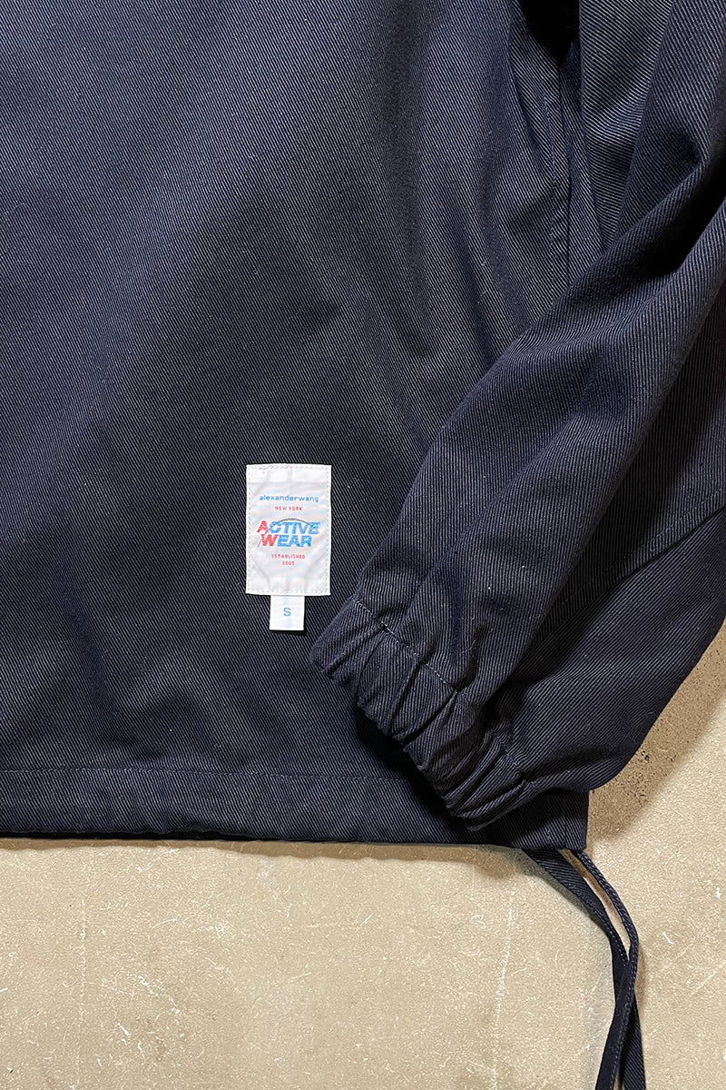 COTTON ANORAK JACKET WITH ACTIVE WEAR LABEL / NAVY [SIZE: S NOS/DEADSTOCK]
