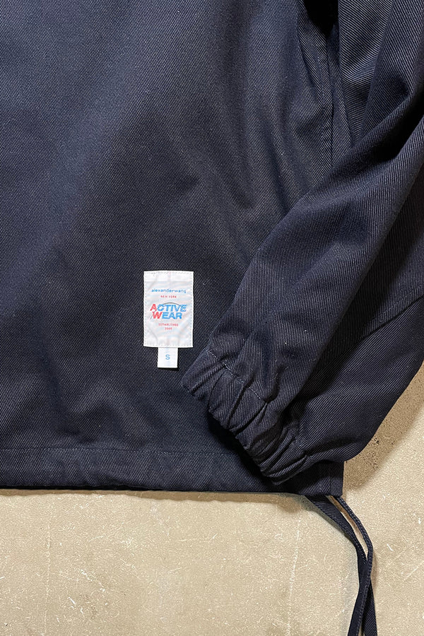 COTTON ANORAK JACKET WITH ACTIVE WEAR LABEL / NAVY [SIZE: S NOS/DEADSTOCK]