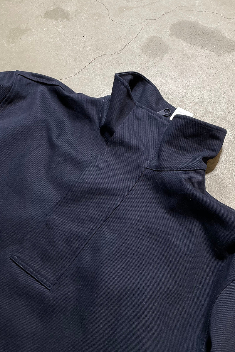COTTON ANORAK JACKET WITH ACTIVE WEAR LABEL / NAVY [SIZE: S NOS/DEADSTOCK]
