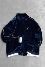 画像をギャラリービューアに読み込む, STAR &quot;A&quot; EMBROIDERED VELOUR TRACK JACKET / NAVY [SIZE: M NOS/DEADSTOCK]
