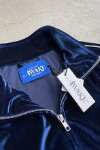 画像をギャラリービューアに読み込む, STAR &quot;A&quot; EMBROIDERED VELOUR TRACK JACKET / NAVY [SIZE: M NOS/DEADSTOCK]
