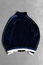 画像をギャラリービューアに読み込む, STAR &quot;A&quot; EMBROIDERED VELOUR TRACK JACKET / NAVY [SIZE: M NOS/DEADSTOCK]
