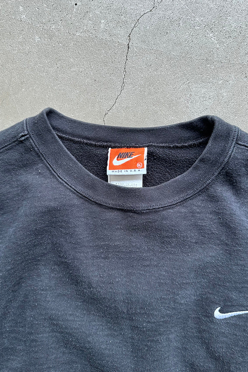 MADE IN USA 90'S LOGO SWEATSHIRT / FADED BLACK [SIZE: XL USED]