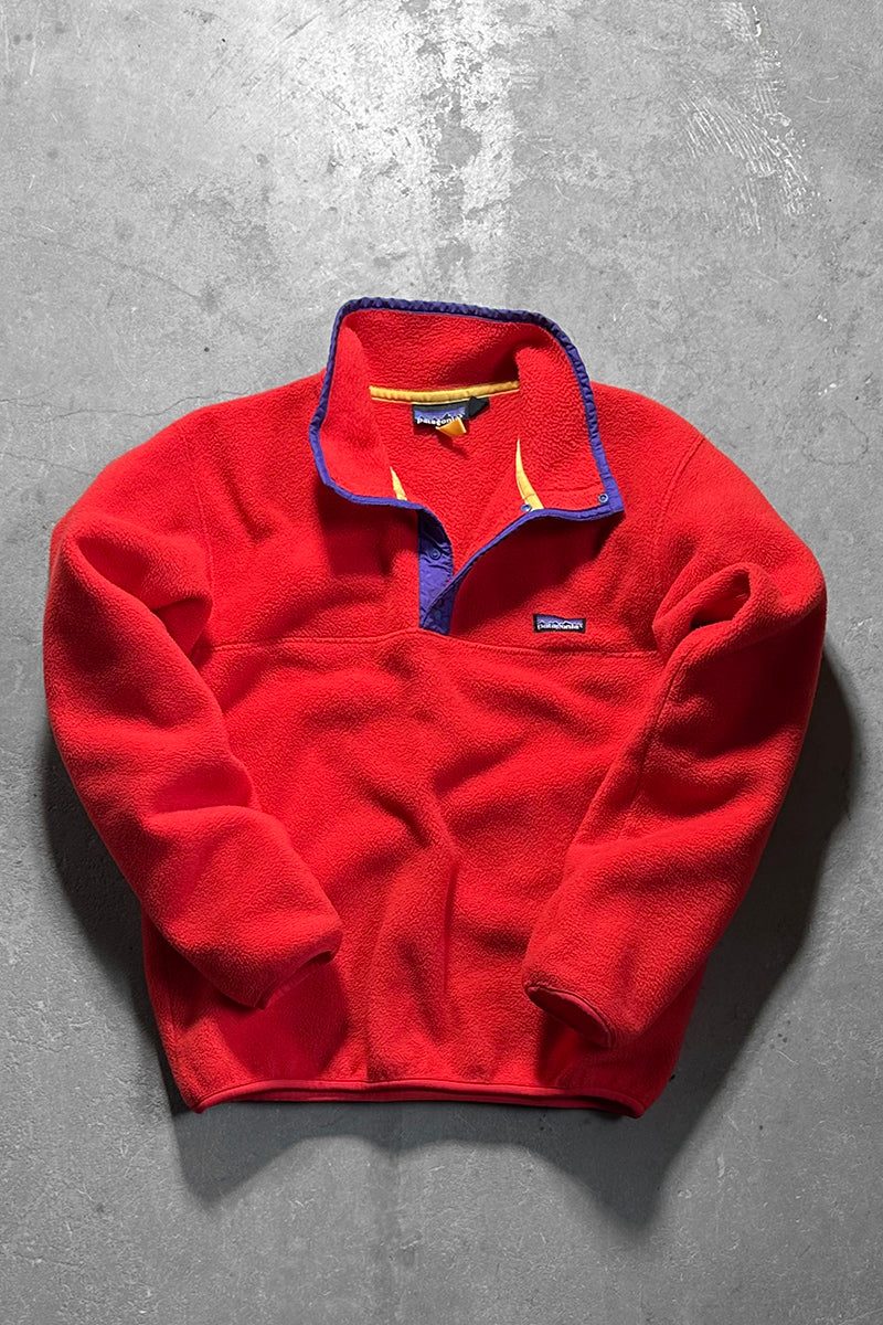 MADE IN USA 90'S T-SNAP FLEECE JACKET / RED [SIZE: M USED]