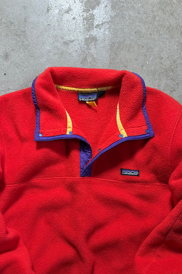 MADE IN USA 90'S T-SNAP FLEECE JACKET / RED [SIZE: M USED]