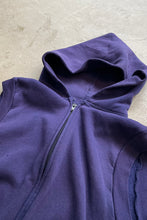 画像をギャラリービューアに読み込む, MADE IN USA 70&#39;S-80&#39;S NO SLEEVE ZIP SWEAT HOODIE / PURPLE  [SIZE: XL USED]
