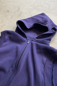 MADE IN USA 70'S-80'S NO SLEEVE ZIP SWEAT HOODIE / PURPLE  [SIZE: XL USED]